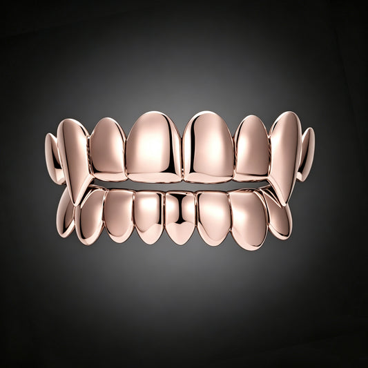 Plain Band Diamond Grillz Minimalist Hip Hop Teeth Jewelry